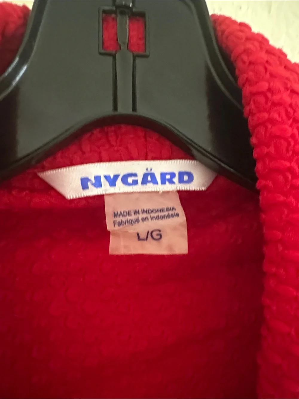 Red Textured Open-Front Coat with Zip Pockets EUC